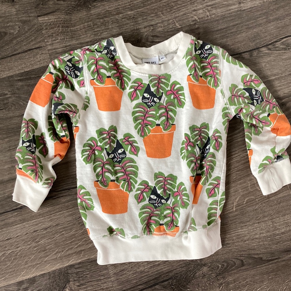 4T sweatshirt baby cats of California